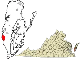 Location in Northampton County and the Commonwealth of Virginia