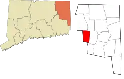 Chaplin's location within the Northeastern Connecticut Planning Region and the state of Connecticut