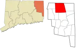 Woodstock's location within the Northeastern Connecticut Planning Region and the state of Connecticut