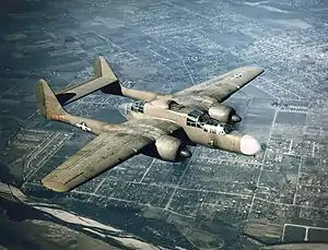 A Northrop P-61 Black Widow used during the invasion of Europe during 1944 in a ground support role