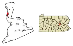 Location of Milton in Northumberland County, Pennsylvania.