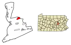 Location of Riverside in Northumberland County, Pennsylvania.