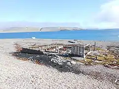 Remains of Northumberland House on the shore of Beechey Island.