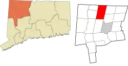 Norfolk's location within the Northwest Hills Planning Region and the state of Connecticut