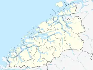 Map showing the location of Harøya Wetlands System