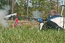 Competitor from Team Norway shooting at 1000 yards (914.4 meters)
