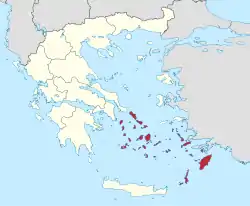 Location of South Aegean