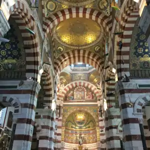 Interior of Notre-Dame de la Garde in Marseille (consecrated 1864, finished 1874)