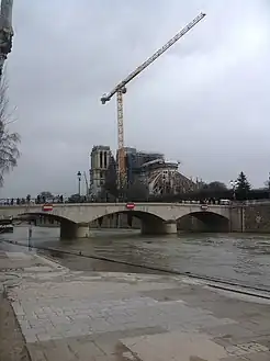 Stabilization of Notre-Dame and removal of roof debris and scaffolding in February 2020