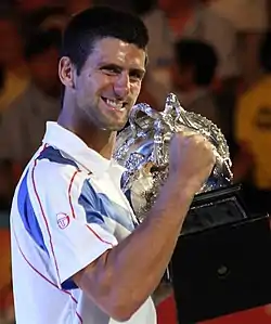 Image 61Novak Djokovic, the all-time record holder in men's singles. (from Australian Open)