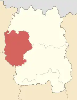 Location of Zviahel Raion