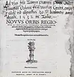Title page Novus orbis regionum with handwriting Proenen (CC, Maastricht)