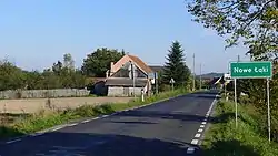 Road sign in Nowe Łąki