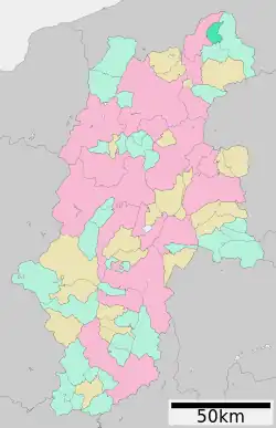 Location of Nozawaonsen in Nagano Prefecture