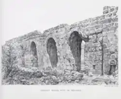 Aqueduct across Wady Nueiameh in the 1880s