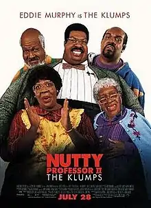 A black family of five stands together in a white background looking at the viewer. Above and below them shows the name of the actor who portrays them, the film's title and production credits.