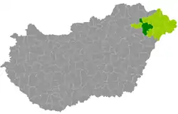 Nyíregyháza District within Hungary and Szabolcs-Szatmár-Bereg County.