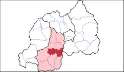 Shown within Southern Province and Rwanda