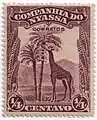 The ¼ centavo value from the 1921 Nyassa Company definitive issue.