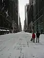 Madison Avenue, NYC, near Grand Central Terminal, looking South during the February 2003 winter storm.