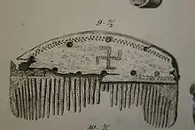 A 3rd or 4th century comb with a Swastika found in the bog