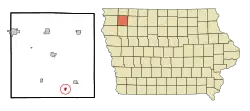 Location of Calumet, Iowa