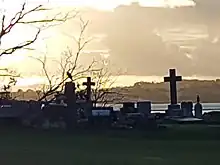 View of O'Neill's Point Cemetery towards Shoal Bay