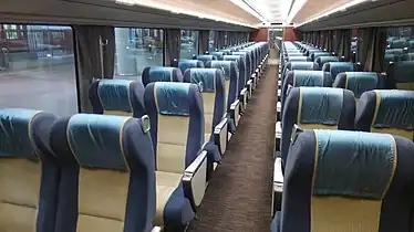 The updated passenger saloon interior in April 2019
