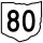 State Route 80 marker