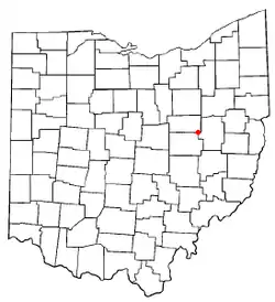 Location of Baltic, Ohio