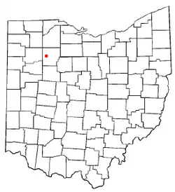 Location of Benton Ridge, Ohio