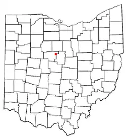 Location of Caledonia, Ohio