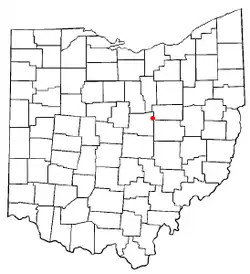 Location of Brinkhaven, Ohio