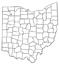 Location of Holgate, Ohio