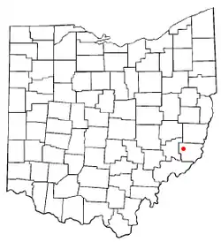 Location of Lewisville, Ohio