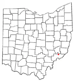 Location of Lower Salem, Ohio