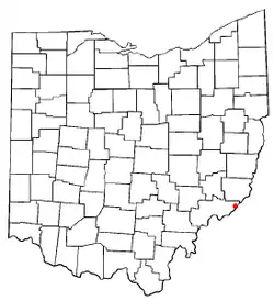 Location of Matamoras in Ohio