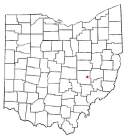 Location of Norwich, Ohio