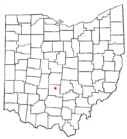 Location of South Bloomfield, Ohio