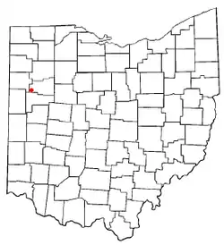 Location of Spencerville, Ohio