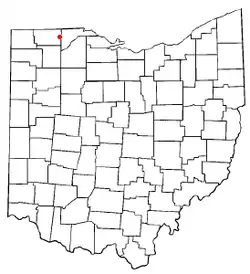 Location of Swanton, Ohio