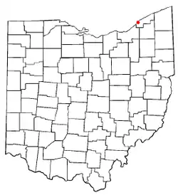 Location of Timberlake, Ohio