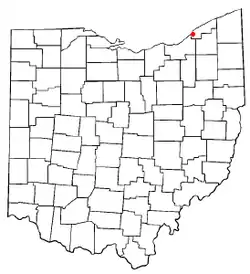 Location of Willowick, Ohio