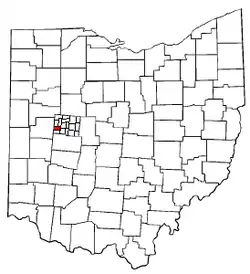 Location of Pleasant Township in Ohio