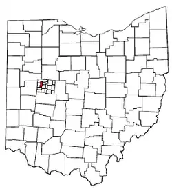 Location of Washington Township in Ohio