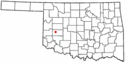 Location within Oklahoma