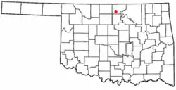 Location of Tonkawa, Oklahoma