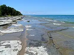 The Craigleith Provincial Park on the shore of the Georgian Bay