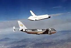 Enterprise being release from the Shuttle Carrier Aircraft for the Approach and Landing Tests