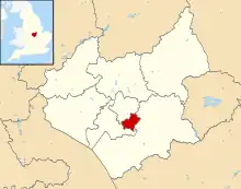 Shown within Leicestershire